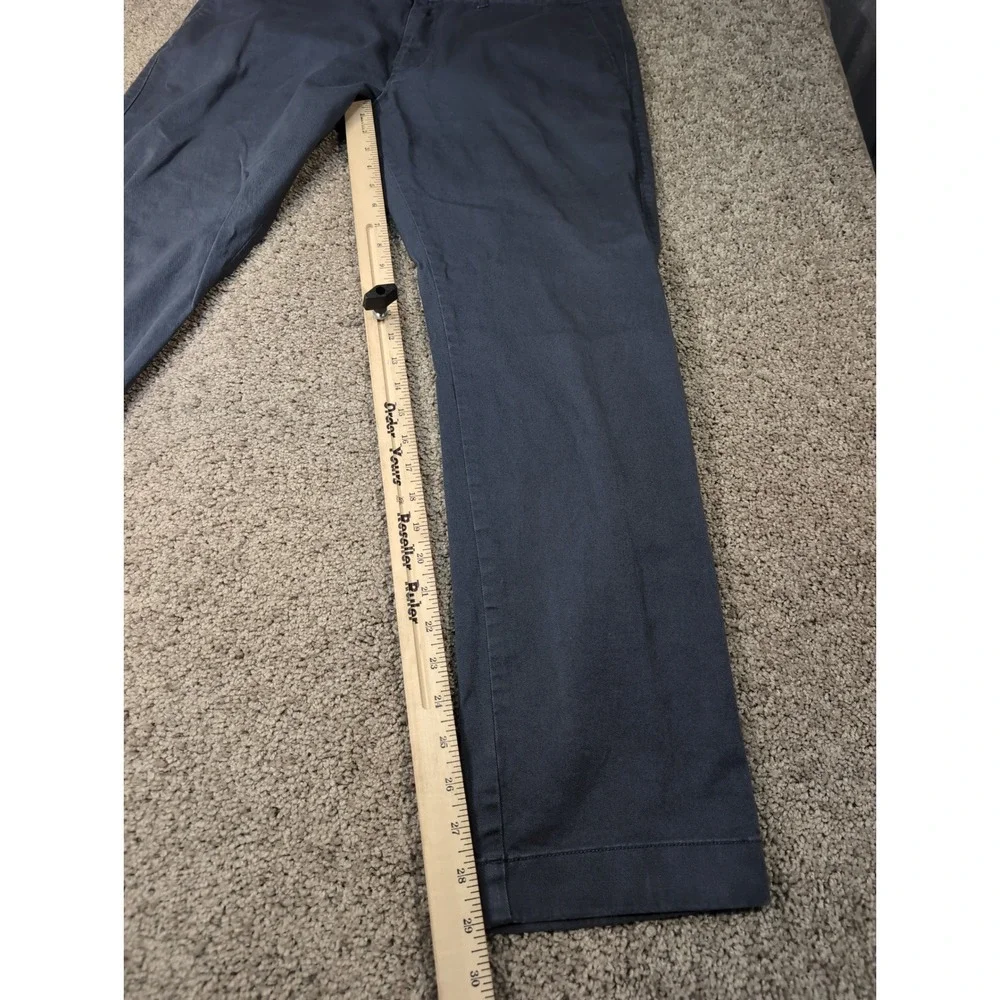 J.Crew Flex Slim Chino Pants Mens 34x30 Blue‎ Grey Stretch Cotton Trousers
